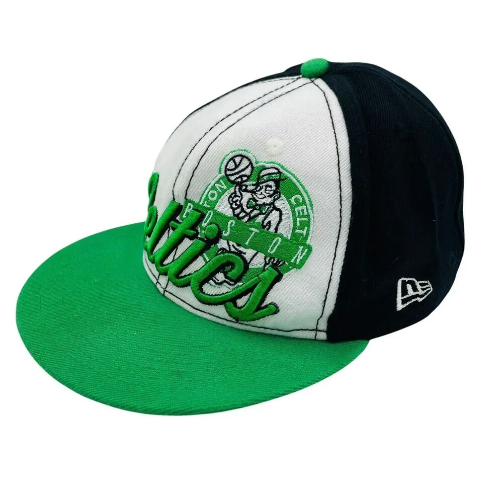 New Era Boston Celtics Spellout Script Hardwood Classic Snapback Cap Hat